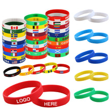 Silicone World Country Flags Wristbands