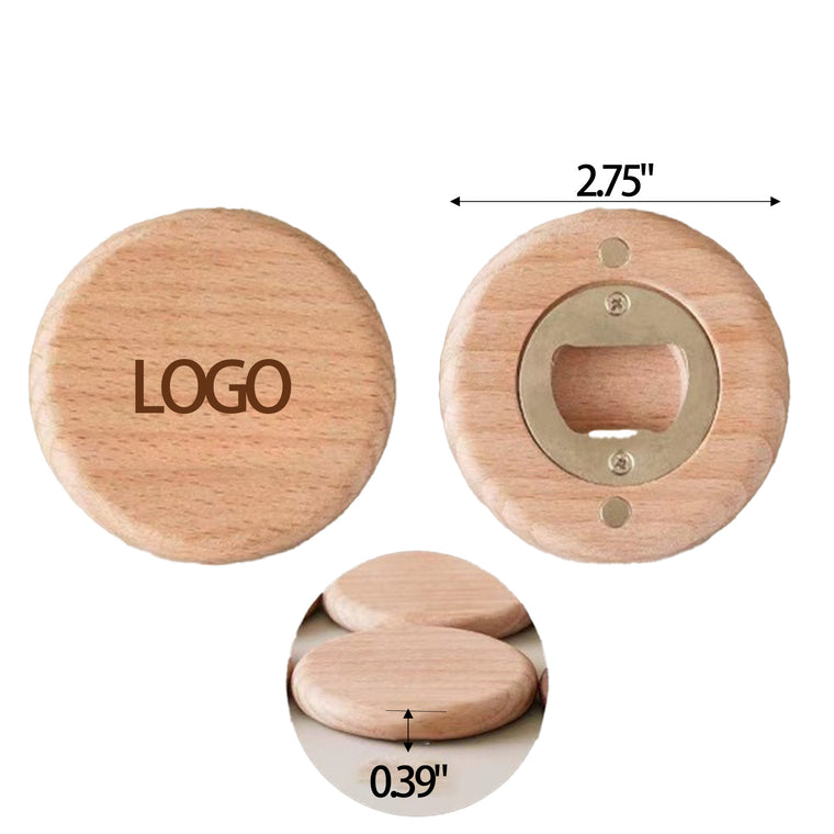 Wooden Bottle Opener Magnetic Fridge Magnet