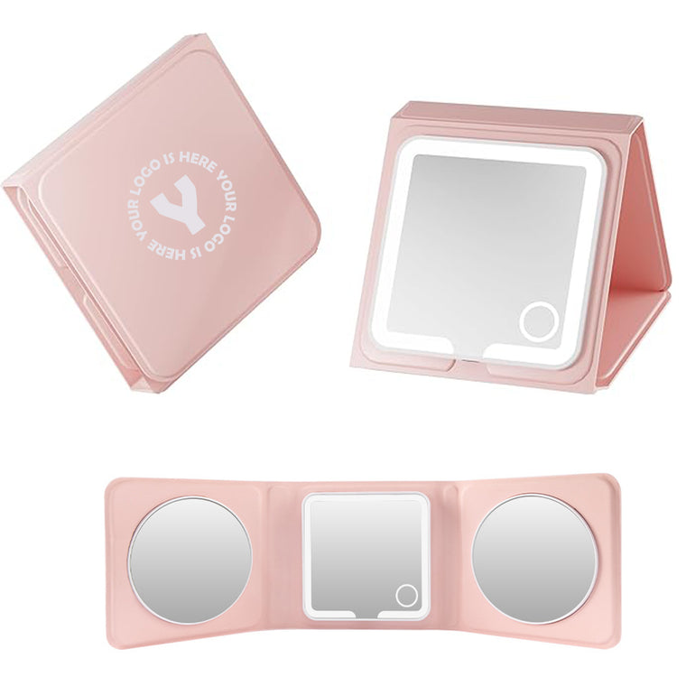 Tri-Fold Makeup Mirror With Lights