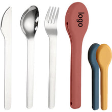 Silicone Cutlery Case 304 Stainless Steel Knife Fork Spoon