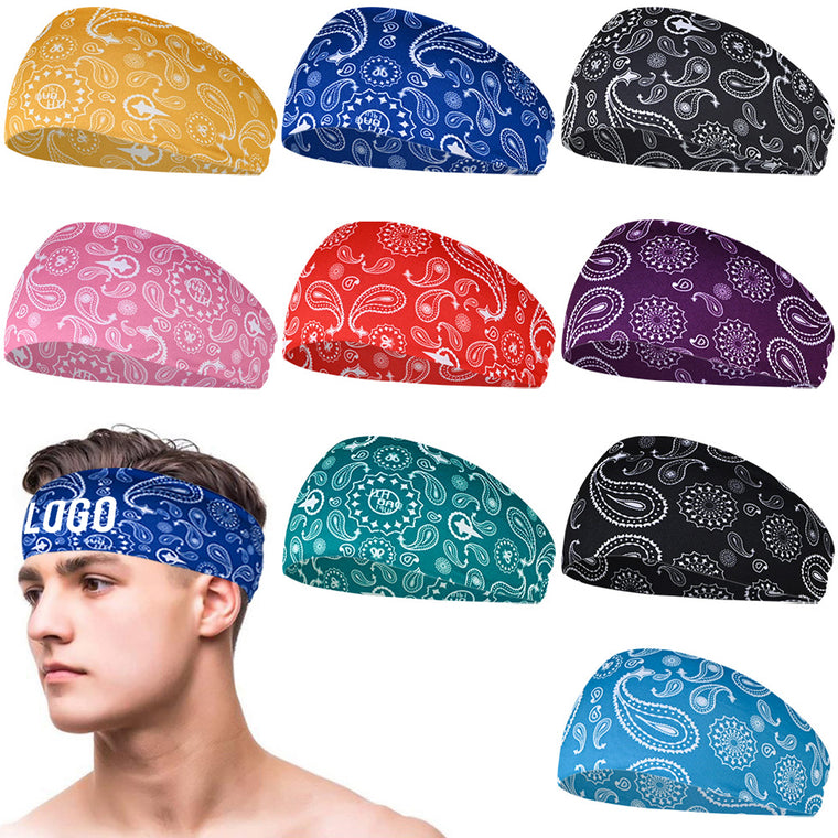 Sports Headband Features Paisley Patterns