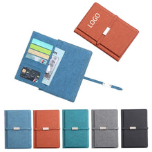A5 Pu Leather Journal With Magnetic Buckle And Card Holder