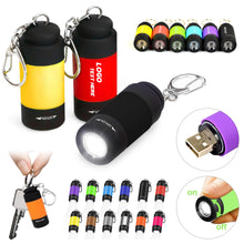 Mini USB Rechargeable Flashlight Keychain