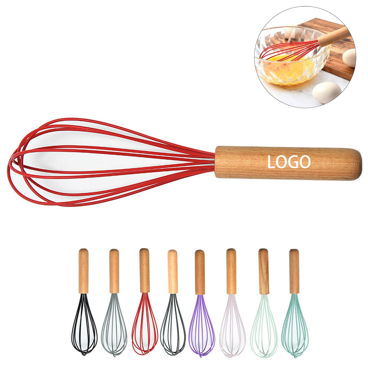 Silicone Whisk w/Wood Handle