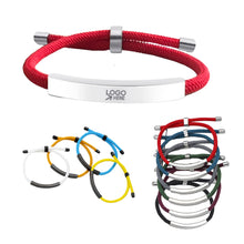 Engravable Adjustable Braided Rope Bracelet