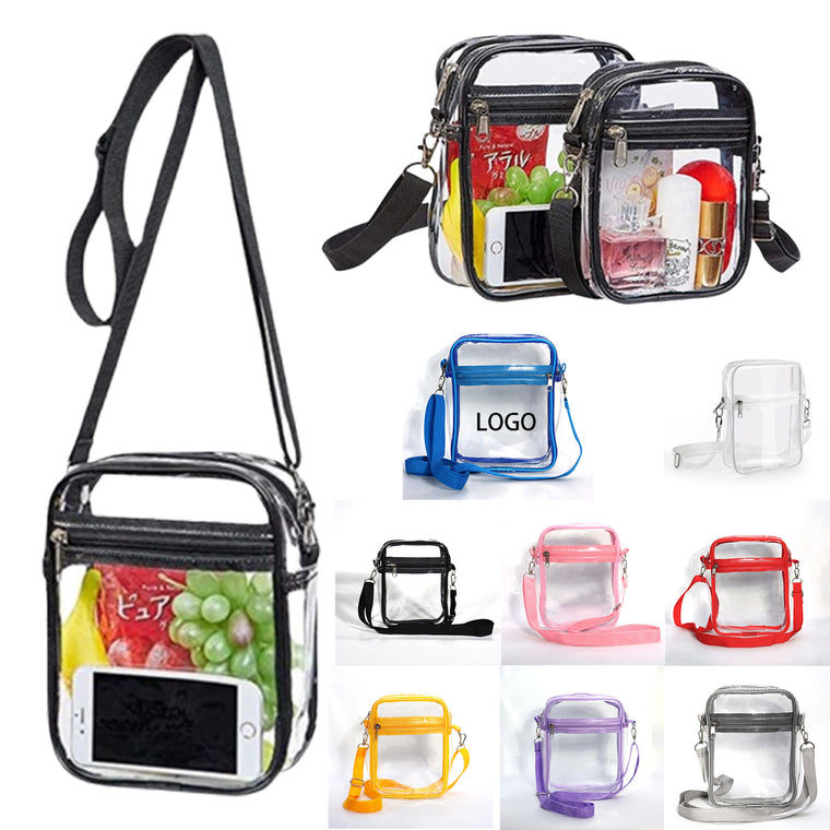 PVC Clear Crossbody Bag Messenger Bag Stadium Approved