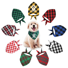 Polyester Checked Pet Bandana - Bib