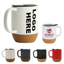 14 oz Cork Bottom Ceramic Mug
