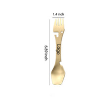 Multifunctional Camping Cookware Spoon Fork Bottle Opener