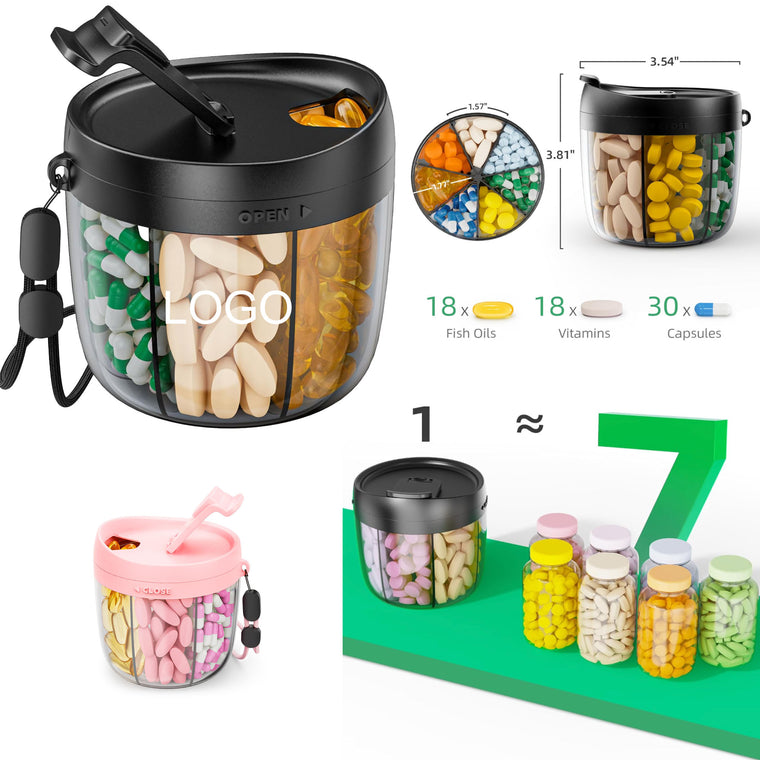 Portable Compartmental Pill Organizer
