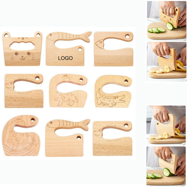 Safe Kids Wooden Chopper Toddler Knife Cutter For Cooking