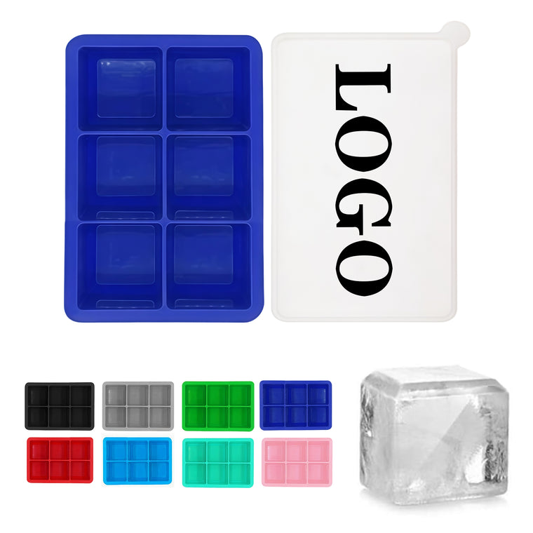 6 Flexible Silicone Ice Cube Trays