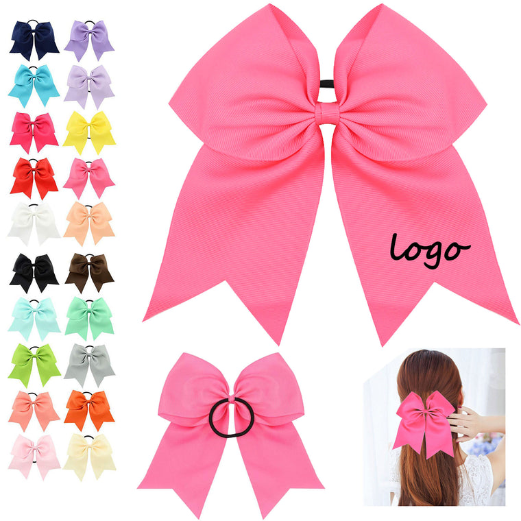 Large Cheer Hair Bows Ponytail Holder