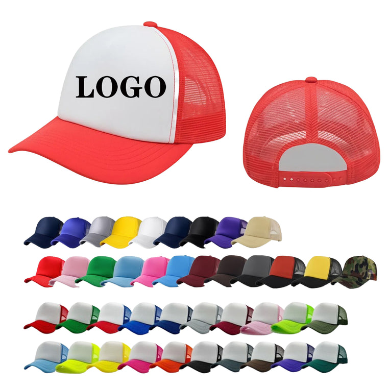 Trucker Caps w/ Mesh back & plastic snapback 100% Polyester