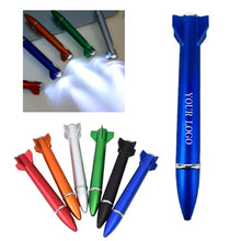 Plastic Rocket Shape Gel Rollerball Pen With Top Light
