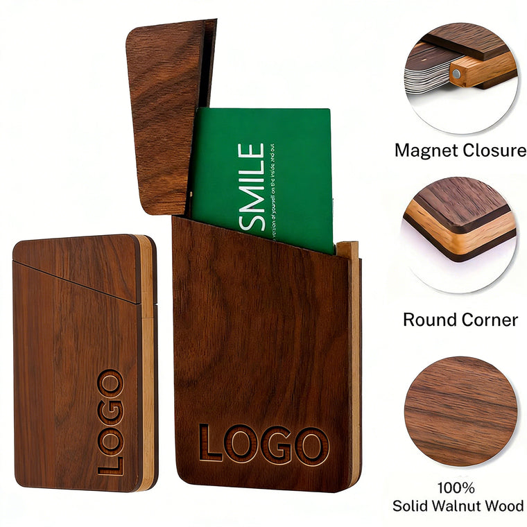 Portable Wood Business Card Holders