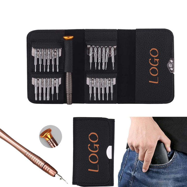 25 In 1 Screwdriver Set With Leather Bag