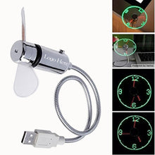 Led Cooling Flashing Real Time Display Function Clock Fan