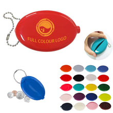 Oval Sof-Touch Squeeze Coin Purse Keyring