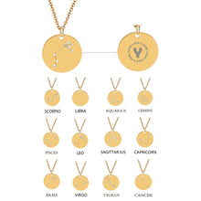 Gold Twelve Constellation Necklace