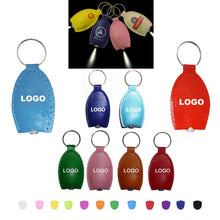 Pu Leather Led Flashlight Keychain