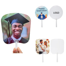 Blank Heat Transfer PET Plastic Fan Advertising Fan