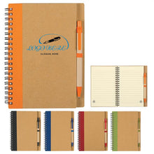 Kraft Cover Spiral Notebook With Pen