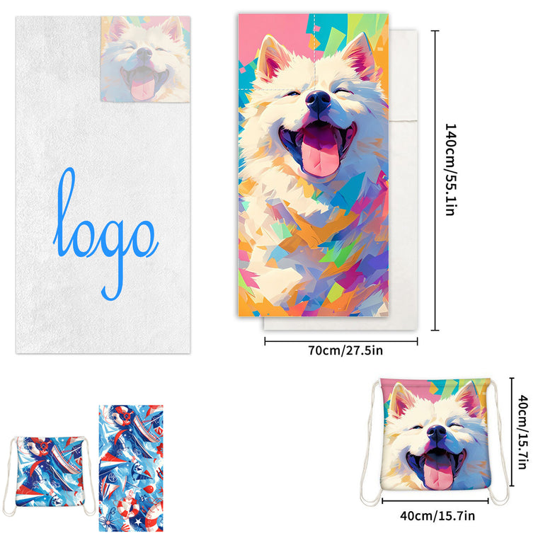 2-in-1 Beach Towel Folds As Bag