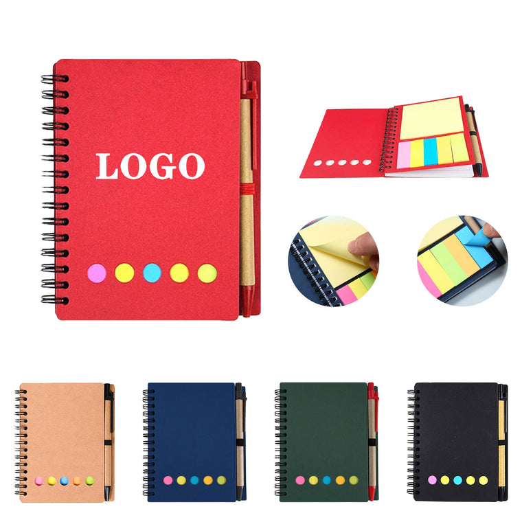 Lined Spiral Notepad with Pen