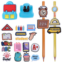 Pencil Topper Decoations Cute Silicone Pen Clip