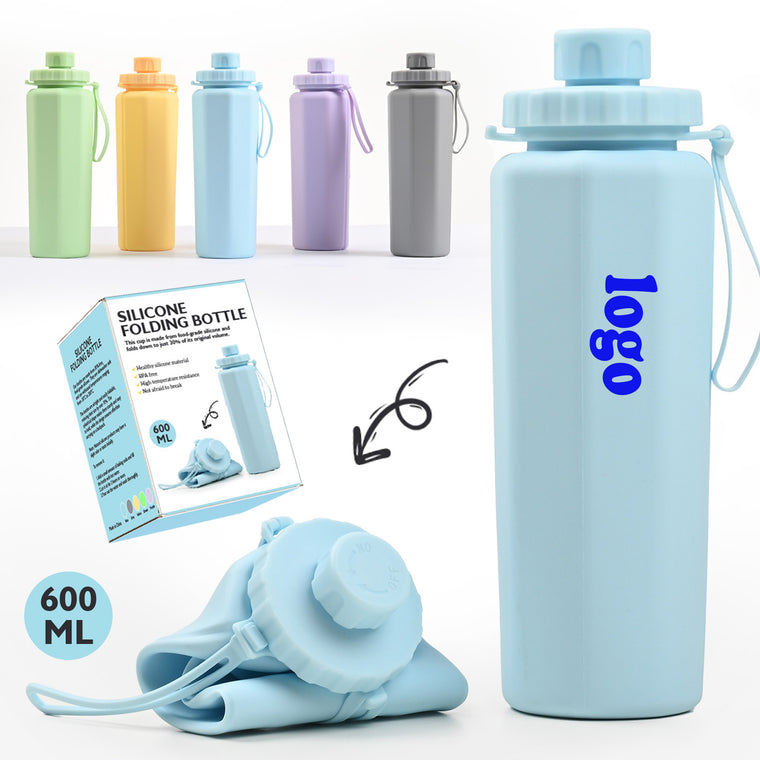 Collapsible Silicone Sports Water Bottle