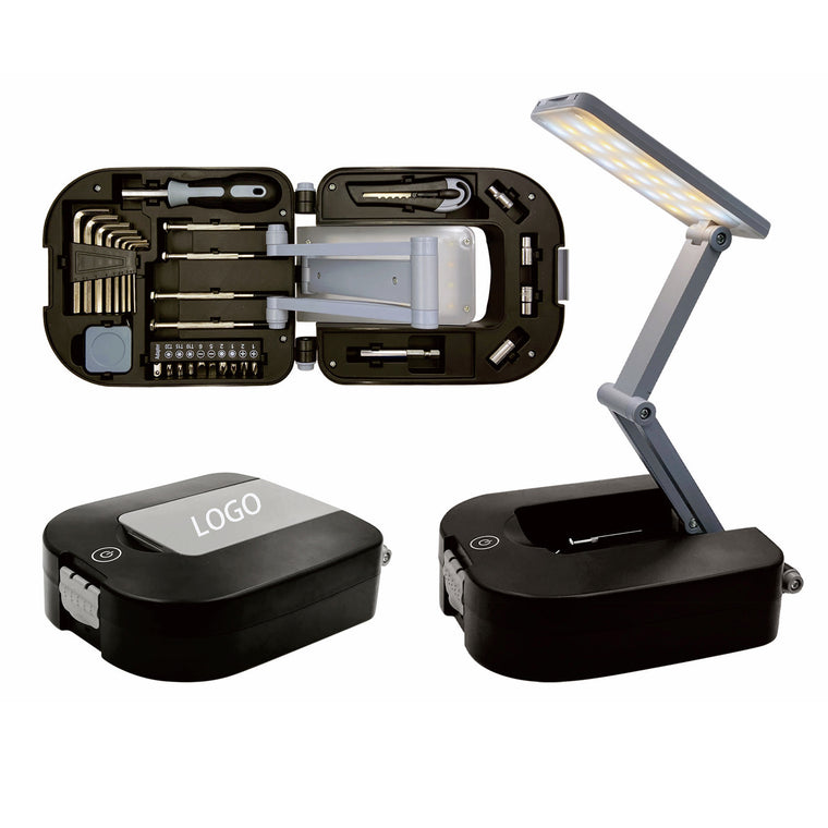 Foldable LED Desk Lamp Emergency Worklight with Tool Kit