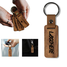 Laser Engravable Wood Key Pendant
