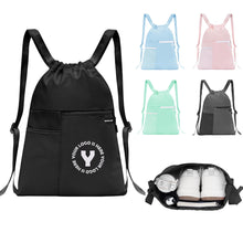 Drawstring Backpack With Mesh Pocket