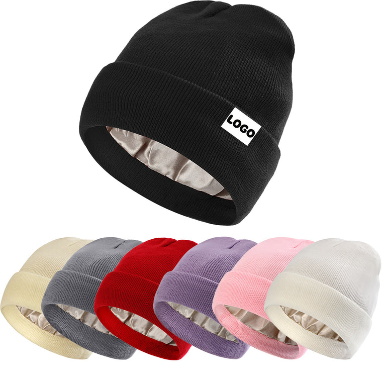 Satin Lined Winter Beanie Hats
