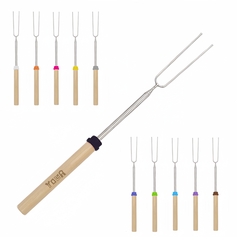 Adjustable Retractable Stainless Steel Barbecue Fork