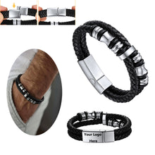 Gothic/Retro Multi-Strand Braided Leather Bracelet