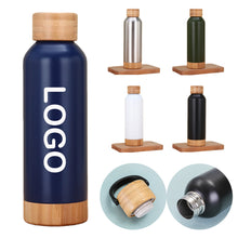 17Oz Bamboo Vacuum Insulated Bottle With Carry Handle