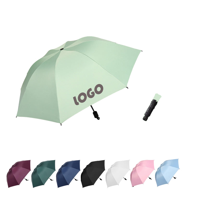 Folding Sun And Rain Umbrella With 8 Ribs