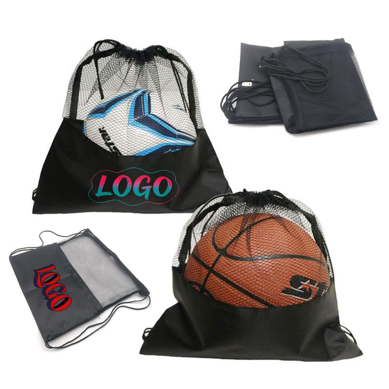 600D Oxford Mesh Drawstring Backpack For Basketball