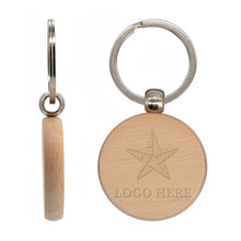 Custom Circular Wooden Keychain