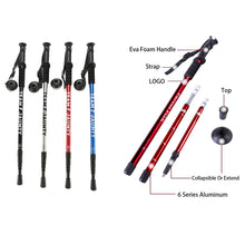 Hiking Foldable Aluminum Alloy Straight Alpenstock 53