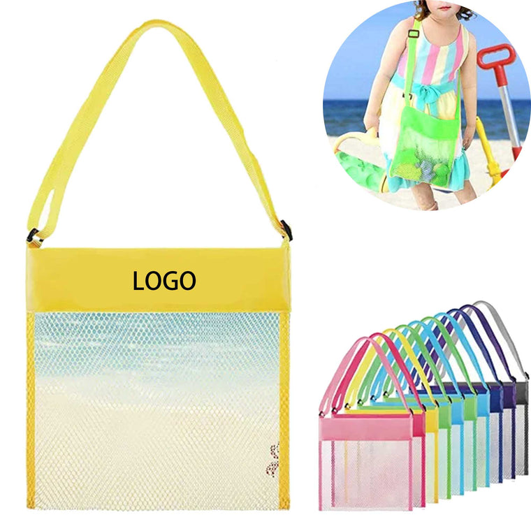 Adjustable Mesh Beach Bag Waterproof Pouch for Kids
