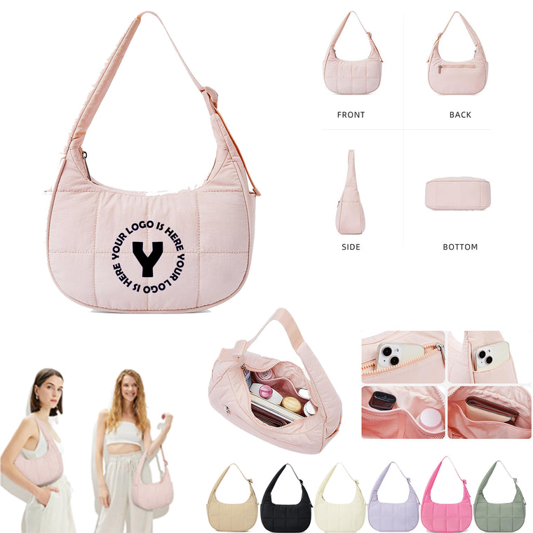 Women's Nylon Shoulder Bag Tote (Adjustable Strap)