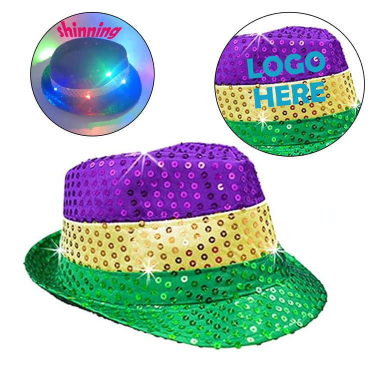 Led & Flashing Sequins Fedora Hat