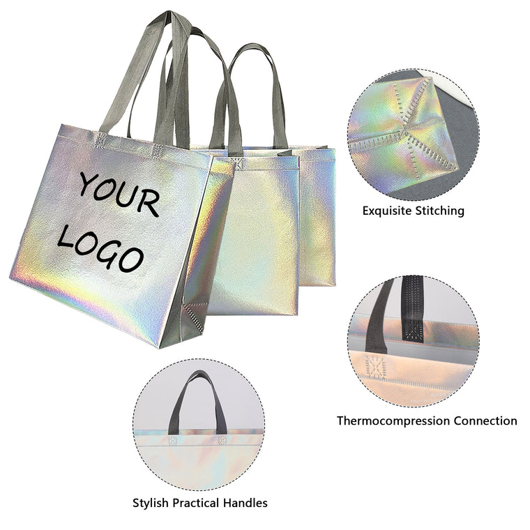 Rainbow Gloss Laser Tote Gift Bag