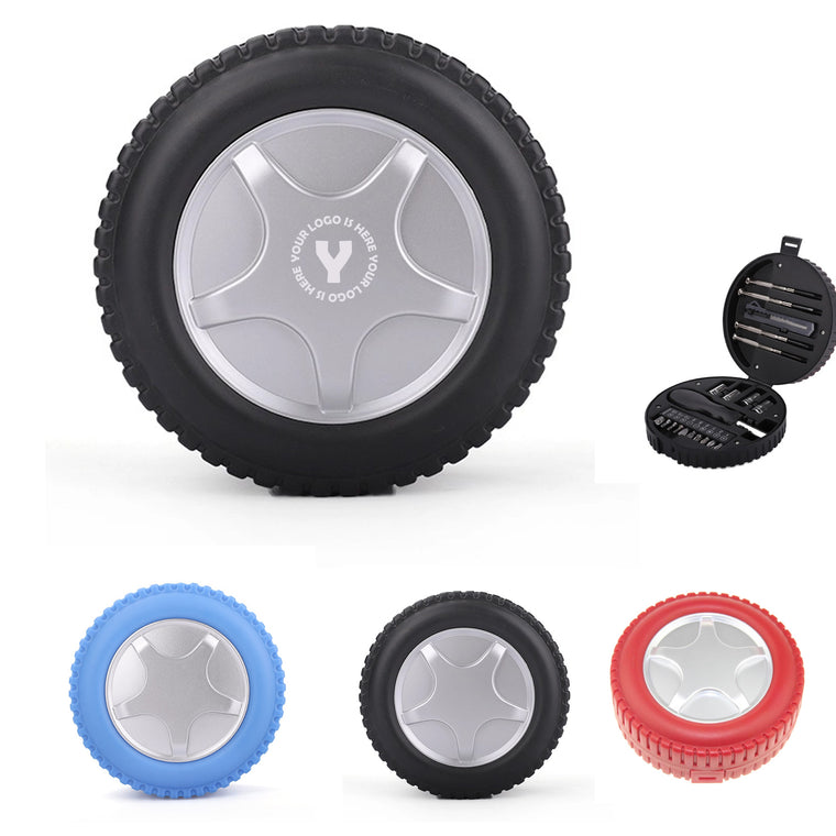 20-Piece Mini Tool Kit In Tire-Shaped Case