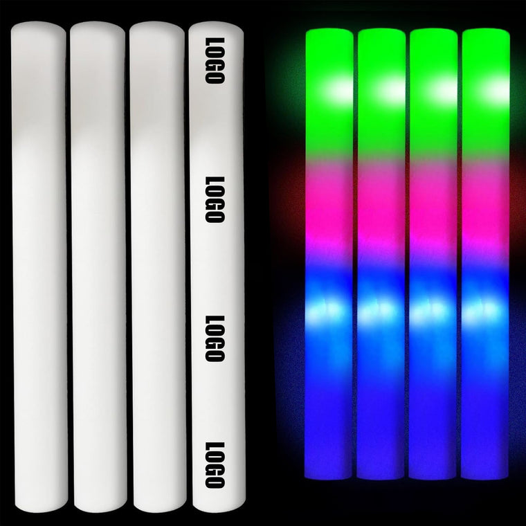 Led Foam Sticks Glow Batons With 3 Modes Flashing Effect