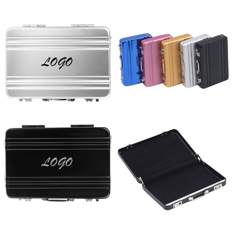 Metal Suitcase Shaped Business Card Holder