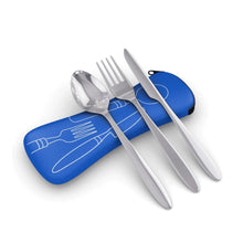 Portable Silverware Set With Case